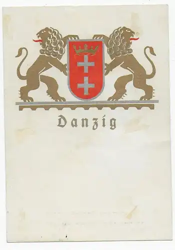Danzig Karte mit Sondertempel 19.9.1939