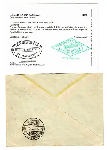 2x Zeppelin: LZ 127: 2. und 6. Südamerikafahrt 1932, Graf Zeppelin