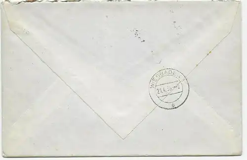 Einschreiben Sulzbach/Saar nach Wiesbaden, 20.4.1939