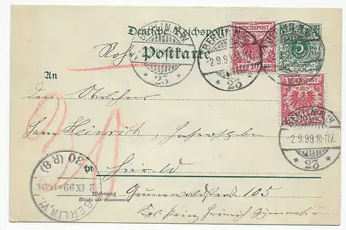 Ganzsache Berlin 1899, Freiherr von Frank