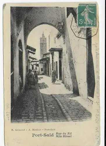 Schiffspost, Postkarte Port-Said, 