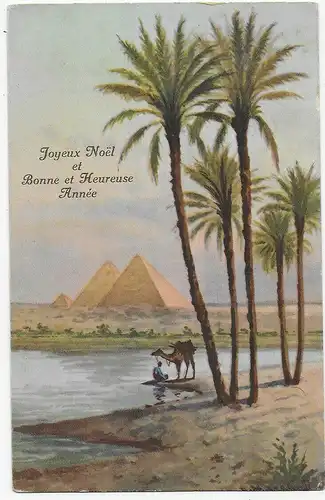Schiffspost, Postkarte Port-Said, Pyramieden Ägypten, 1928 nach Motpellier