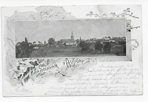 Feldpost Ansichtskarte Autigny nach Chaux of Fonds, 1903