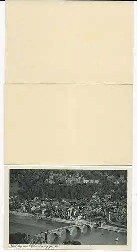 3x Ganzsache: 9. Bundes-Philatelistentag, 1932, 1x mit Ansicht Heidelberg