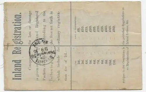 Einschreiben London 1895 to Berlin