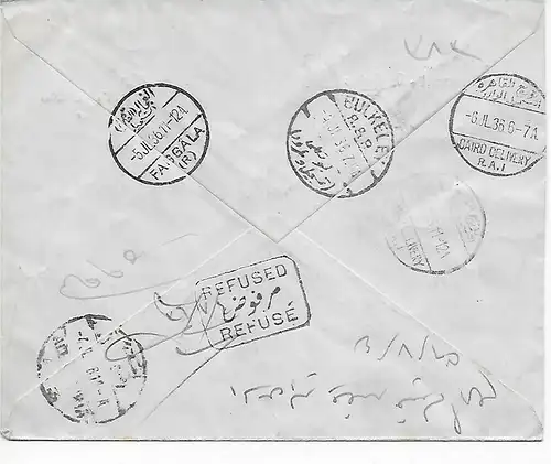 Einschreiben Faggala  1936