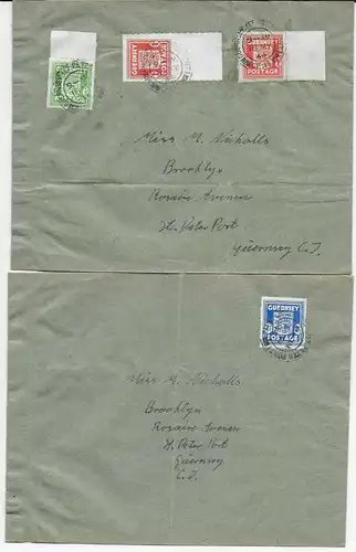 3x Briefe von Guernsey, 1944