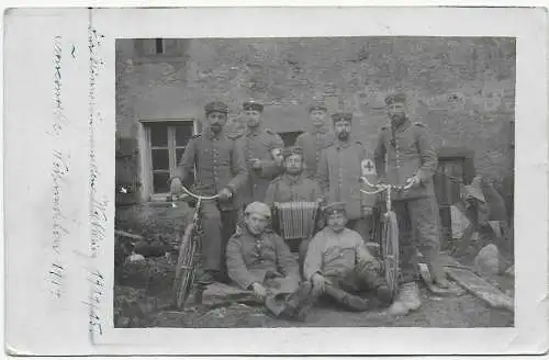 Fotokarte FP I. WK, XIX Ersatz Division 1915 Tanconville nach Falkenshein