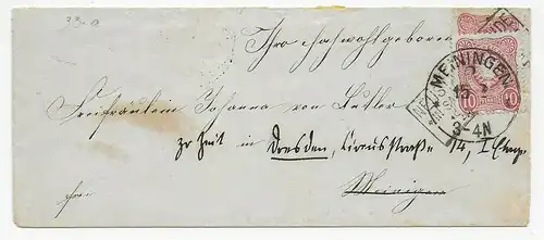 Nochmals verwendeter Brief Dresden von Meiningen: 1879