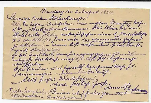 Ganzsache Österreich, Lindau Bodensee, Eilbote 1924 nach Stuttgart
