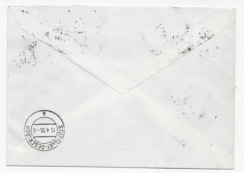 Eilboten Brief, Salzburg nach Stuttgart, 1938 mit MH