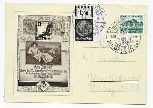 60 Jahre Verein für Briefmarkenkunde Frankfurt, 1938