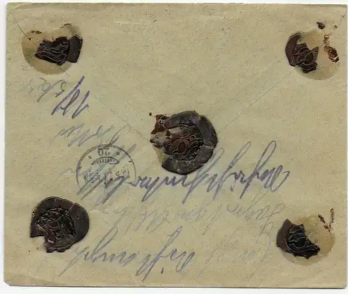 Hirschberg/Schlesien 1925 als Einschreiben nach Berlin