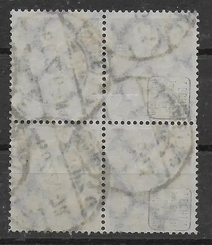 DR: MiNr. 184, Viererblock, gestempelt 1922, geprüft Infla Berlin