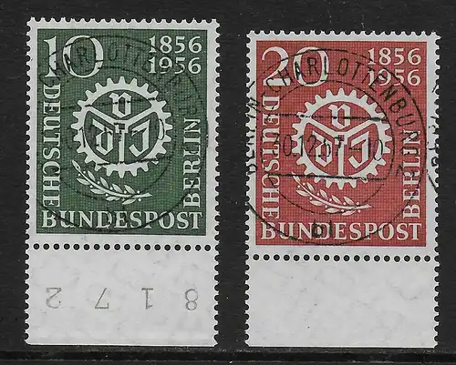 Berlin: MiNr. 138-139, Luxus Versandstellenstempel mit Originalgummi