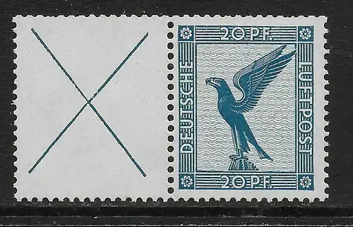 DR: W2.1.1  postfrisch, ** mit Heftchenzähnung