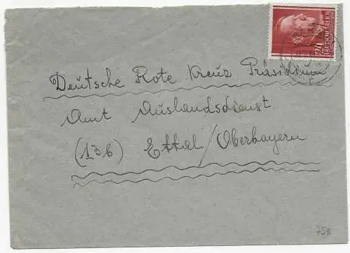 GG: Brief von Krakau an das Rote Kreuz-Auslandsdienst - in Ettal, 1944