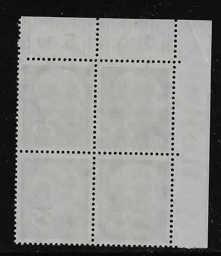 Bund: MiNr. 186 DKZ 5, postfrisch, **, Ecke leicht bügig