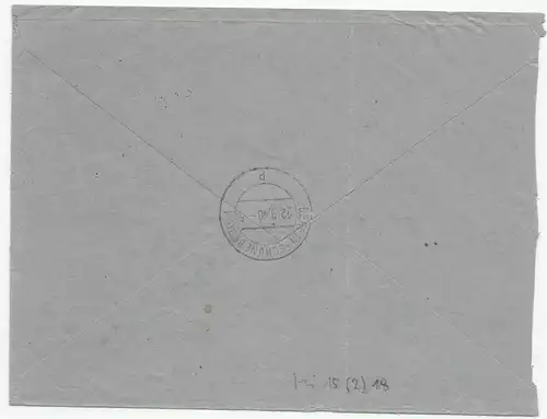 GG: portogerechter Eilboten Brief Ostrow Maz. 1940 nach Berlin
