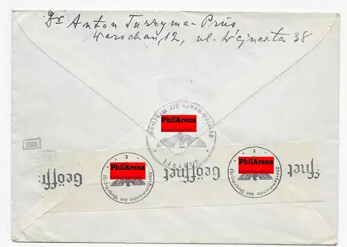GG Warschau 1940 nach Zürich, OKW Zensur