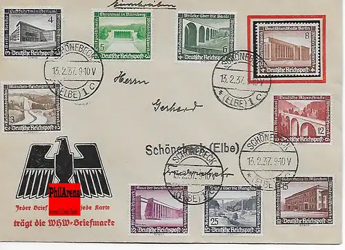 WHW Briefmarken 1937 von Schönebeck