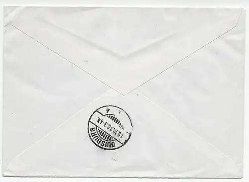 Brief von Sternberg 1938 nach Duisburg, Seltener Mähren Stempel der DRP