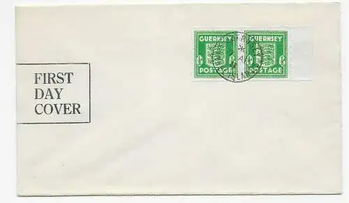 FDC Guernsey 1941, waagrechtes Paar