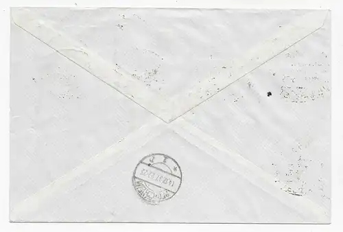 Luftpost Einschreiben Danzig 1937 nach Pforzheim, FDC