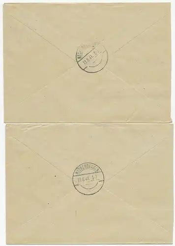 5x Einschreiben Eilboten Briefe von Straßburg nach Meckenbeuren 1941