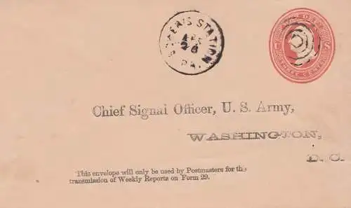 USA letter to Chief Signal Officer, US Army, Washingon