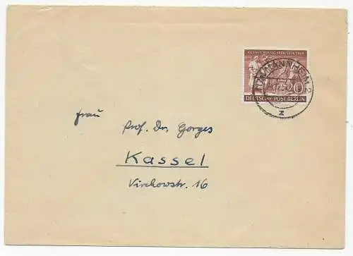 Brief 1954, Mannheim nach Kassel