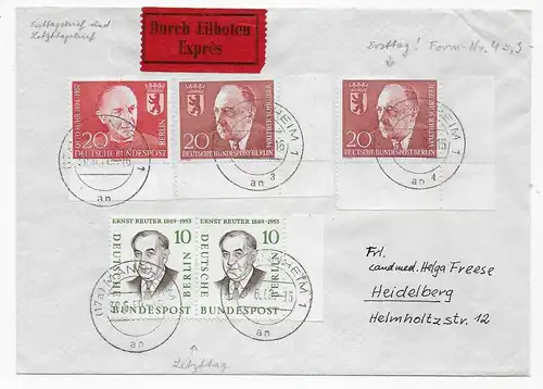 Eilboten aus Mannheim, 1960, Formnummer 3 und 4