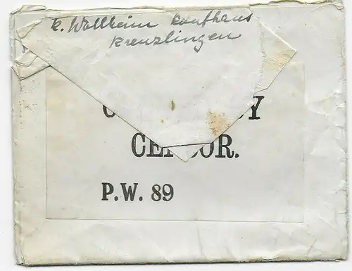 PoW: 1917 Kreuzlingen nach Isle of Man, Knockaloe Aliens Detention camp, Kgf