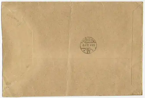 Einschreiben Berlin mit MeF der MiNr. 171, Firmenlochung, Perfin, 1922