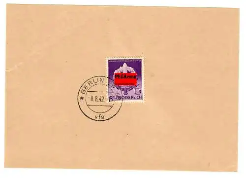 FDC Blatt: MiNr. 818 Michel Wert: 90 Euro, Versandstelle