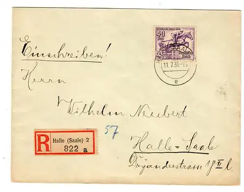 Einschreiben Halle 1936