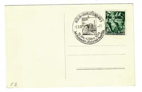 Internationale Automobil- und Motorrad-Ausstellung, Berlin 1938, Sonderstempel