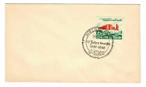 Sonderstempel Helgoland 1940, FDC