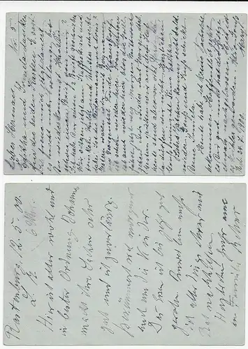 2x Postkeraten Rastenburg nach Genf/Königslutter, 1900