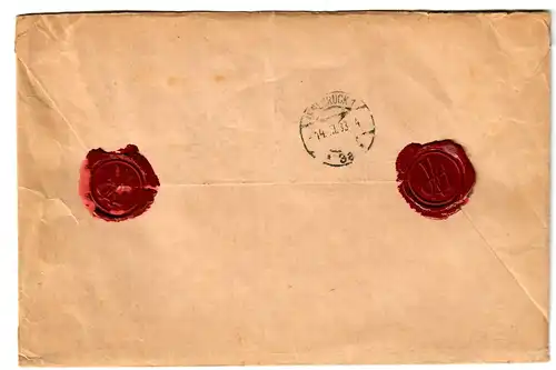 Einschreiben Wittenberg/Halle nach Innsbruck mit MiNr. K13, 1933