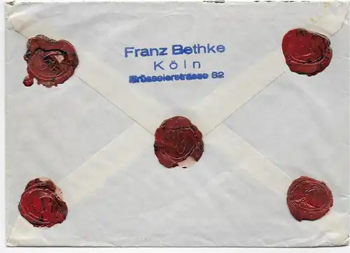 Wertbrief Köln, 1943 nach Den Haag, Europatarif, MeF