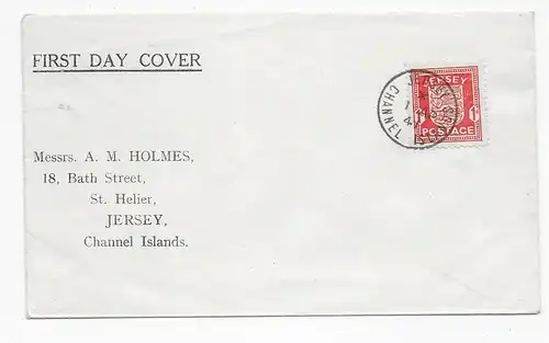 FDC Jersey, 1941 nach Jersey