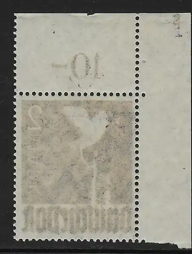 MiNr. 960, postfrisch, ** Eckrand, spiegelverkehrte Platten Nr. 2