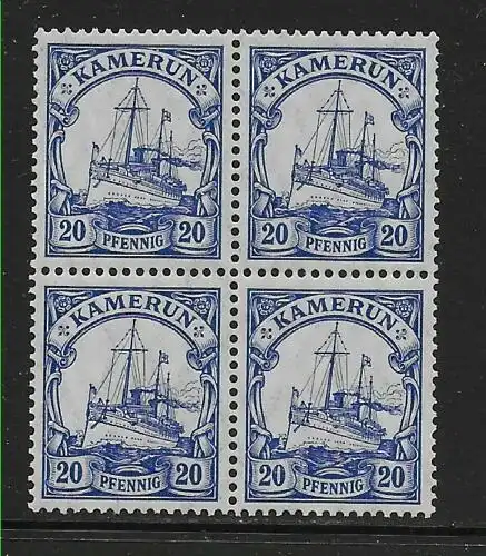 Kamerun: MiNr. 23 I, Viererblock, postfrisch, **