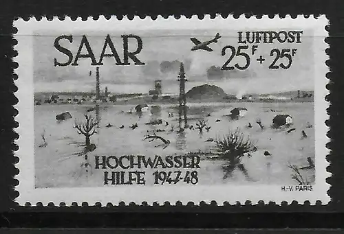 Saar: MiNr. 259 I, geprüft, postfrisch, **