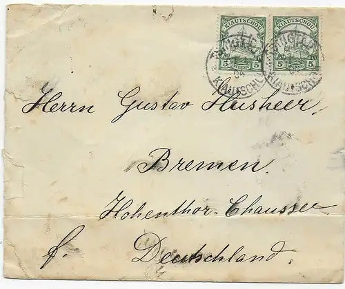 Brief Tsingatu nach Bremen 1904