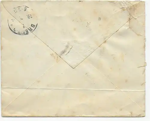 Brief Tsingatu nach Bremen 1904
