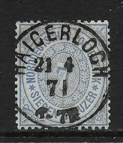 MiNr. 22, zentrisch gestempelt Haigerloch, 1871
