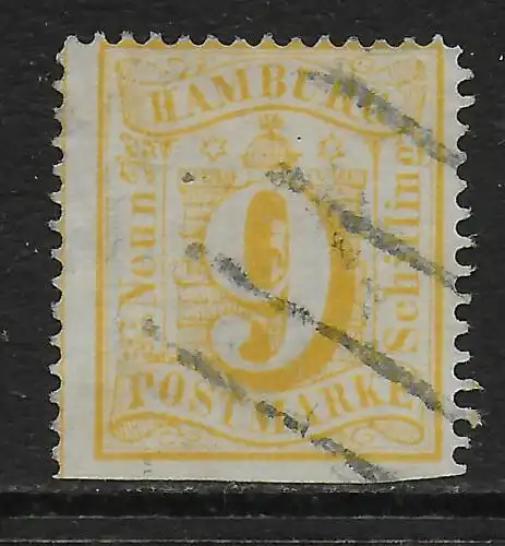 Hamburg: MiNr. 18, gestempelt, BPP Befund