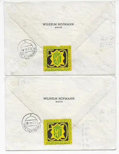 8 Briefe, Einschreiben Luxemburg, 1941 mit MiNr. 1-41 nach Schwäbisch Hall